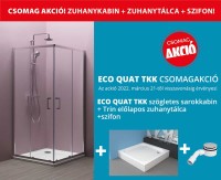 Kolpa San Eco Quat TKK 90x90 cm szögletes zuhanykabin + Trin 90x90 cm zuhanytálca + szifon CSOMAG