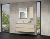 Tboss Jana 125 2F aszimmetrikus alsó fürdőszobabútor 2 fiókkal, balos vagy jobbos öntöttmárv