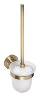 Bemeta Retro WC kefe tartó, fehér kefével, 110x360x145mm, bronz (144113017) (XJ301) KÉSZLET KISÖPRÉS