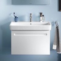 Duravit Durastyle No.1  80 cm fürdőszobabútor, matt fehér + kerámia mosdó SZETT