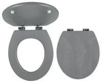 Ferro Grey beton/kő mintás MDF WC ülőke, lecsapódásmentes