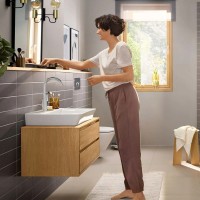 Hansgrohe Rebris E mosdócsaptelep 210 elforgatható kifolyóval, automata lefolyógarnitúrával, króm