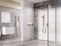 Ravak Walk-In Corner zuhanyfal 120x80 cm, fekete profillal