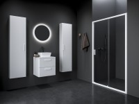 Ravak Blix II NBLDP2 100 cm zuhanyajtó, tolóajtóval, fehér kerettel