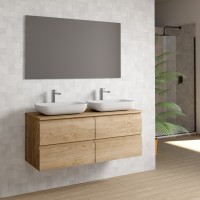 Coycama Viena Modular 120 cm (60+60) fürdőszobabútor, Natural oak színben, mosdó nélkül