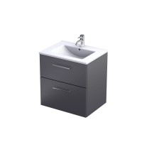 Roltechnik Geo két fiókos, fali mosdószekrény, kerámia mosdóval