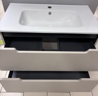 Savini Comfort 80 fürdőszoba alsó bútor + kerámia mosdó Intonaco Almond színben 80 cm