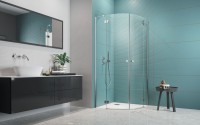 Radaway Torrenta PDD 90x90 cm íves zuhanykabin króm kerettel, átlátszó üveggel KÉSZLETSÖPRÉS