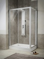 Sanimix szögletes 120x80 cm zuhanykabin tolóajtóval + zuhanytálcával együtt 22.8706