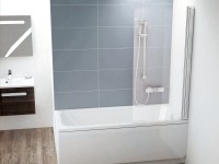 Ravak CVS1 egyrészes kádparaván 80x150 cm króm keret + átlátszó üveg, jobbos vagy balos változat