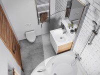 Ravak CVSK1 Rosa 160, 170 cm kádakhoz kádparaván, króm keret + átlátszó üveg, jobbos vagy balos vált