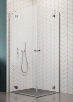 Radaway Torrenta KDD 100x100 cm szögletes zuhanykabin dupla nyílóajtóval, 2 féle üveggel, Easy