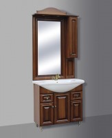 Guido Barokk 86 komplett fürdőszoba szekrény, alsó, felső résszel, fazettás tükörrel, mosd