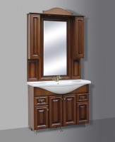 Guido Barokk 106 kompl. fürdőszoba szekrény, alsó, felső résszel, fazettás tükörrel, mosdó