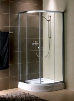 Radaway Premium Plus A 90x90x190 cm íves zuhanykabin, átlátszó üveggel, Easy Clean bevonattal, króm 
