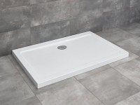 Radaway Doros D szögletes aszimmetrikus zuhanytálca 130x90 cm, szifonnal