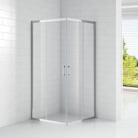 Roltechnik Project Line OBS2 80x80 cm szögletes, keretes zuhanykabin, tolóajtókkal, átlátszó üveggel