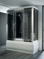 Sanimix Hidromasszázs zuhanykabin elektronikával, kádas 135x85x220 cm