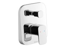 Ravak 10° Free falba süllyesztett 2 funkciós csaptelep, zuhanyváltóval, belső egységgel együtt, króm