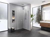 Roltechnik New Trendy Superia 80x80 cm szögletes zuhanykabin egyszárnyú ajtóval és fix oldalfal