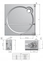 Roltechnik Tower Line TCW1 1100 fix oldalfal + nyíló ajtóval, Brillant profillal, átlátszó üv