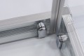 Roltechnik PXS2L + PXS2P 100x100 cm szögletes zuhanykabin 2 tolóajtóval, átlátszó biztonsági