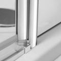 Roltechnik Lega Line LLS2 120x90 cm zuhanykabin tolóajtóval, átlátszó üveggel, brillant profil