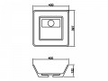 Arezzo Design Cleveland pultra tehető szögletes mosdó, matt felülettel AR-0021