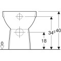 Geberit Selnova Rimfree - perem nélküli álló WC, falhoz tolható, univerzális alsó vagy háts