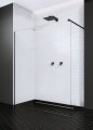 Radaway Modo New Black II 55 Walk-in zuhanyfal, átlátszó üveggel, matt fekete profillal