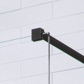 Radaway Modo New Black II 110 Walk-in zuhanyfal, átlátszó üveggel, matt fekete profillal