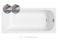 M-Acryl Mira Slim 170x75 cm keskeny peremű, egyenes akril kád + ajándék vízszintező kádláb 