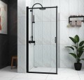 Niagara Wellness Emily Black 90x90x190 cm szögletes zuhanykabin, fekete profillal
