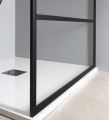 Sapho Gelco Cure Black 110x200 cm Walk-in zuhanyfal