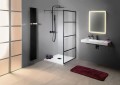 Sapho Gelco Cure Black 110x200 cm Walk-in zuhanyfal