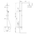 Sapho Dakar zuhanyoszlop termosztátos csapteleppel + zuhanyszettel, matt arany SZ139GB