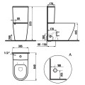 Sapho Turku PC104WR monoblokk WC alsó-hátsó kifolyású, tartállyal együtt