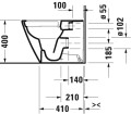 Duravit D-Neo Rimless - perem nélküli álló WC, hátsó kifolyású, mélyöblítésű