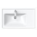 Duravit D-Neo 80x48 cm aszimmetrikus bútorba építhető vagy falra szerelhető mosdó