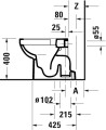 Duravit Durastyle No.1 Rimless - perem nélküli álló WC, alsó kifolyású, mélyöblítésű