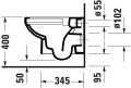 Duravit Durastyle No.1 Rimless - perem nélküli Compact fali WC (rövidített kivitel) 48x36,5 cm