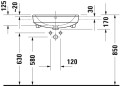 Duravit Durastyle No.1 55x46 cm félig beépíthető mosdó