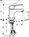 Hansgrohe Logis E 70 Coolstart mosdócsaptelep, automata leeresztővel