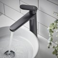 Hansgrohe Vernis Blend 190 mosdócsaptelep automata leeresztővel, matt fekete