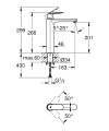 Grohe Eurosmart Cosmopolitan magas mosdócsaptelep XL méret, leeresztő nélkül 23921000