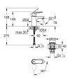 Grohe Eurosmart Cosmopolitan 2023 Cold start (energiatakarékos) mosdócsaptelep S méret, click-cla