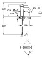 Grohe Essence 2023 mosdócsaptelep S méret, fekete, leeresztő nélkül 24172KF1