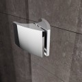 Ravak Pivot PSKK 10 cm íves zuhanykabin, kifelé nyíló ajtóval, szatén ezüst kerettel, átlát