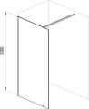 Ravak Walk-In Wall zuhanyfal 110 cm, fényes króm profillal