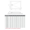 Roltechnik Marmo Neo Square 90x120 cm aszimmetrikus, szögletes, öntöttmárvány zuhanytálca